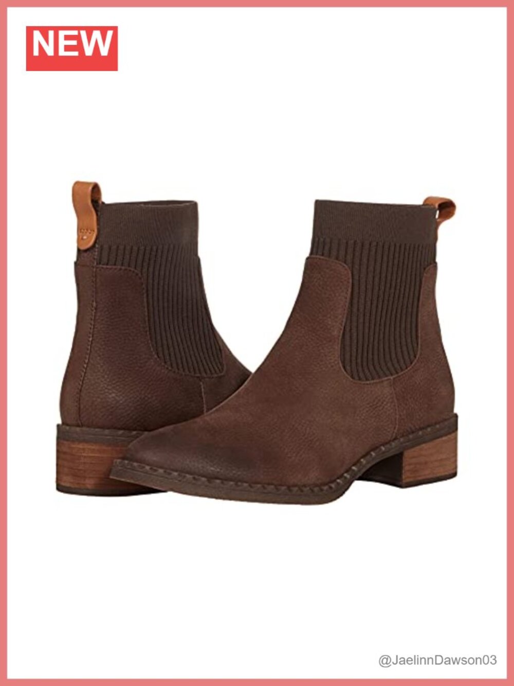 Leather Chelsea Sock Bootie with Block Heel